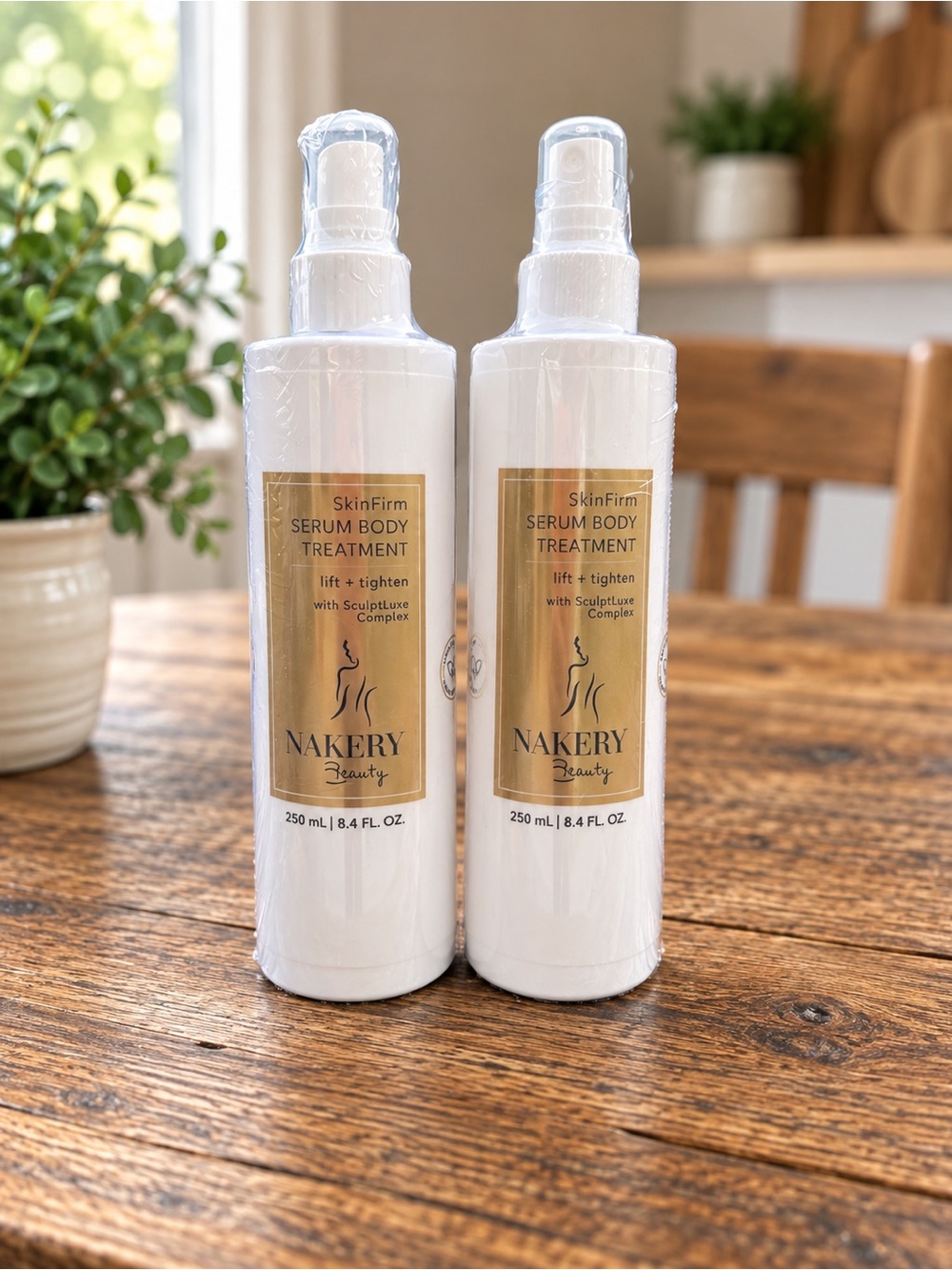2x Nakery Beauty Skin Firm Serum Body Treatment Lift + Tighten 8.4oz NEW SEALED